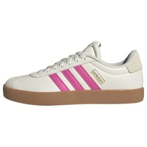 adidas Femme VL Court 3.0 Shoes Chaussures, Core White/Pulse Magenta/Gold met, 40 EU