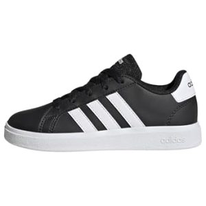 adidas Grand Court Lifestyle Tennis Lace-Up Shoes Chaussures, Core Black/Cloud White/Core Black, 33 EU