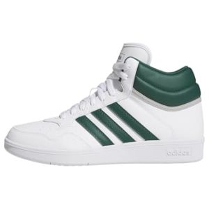 adidas Mixte Hoops 4.0 Mid Shoes Chaussures, FTWR White/Collegiate Green/Grey Two, 45 1/3 EU