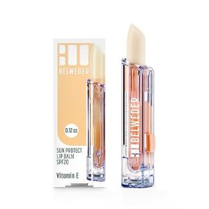BELWEDER - Baume à Lèvres Protection Solaire SPF20 à la Vitamine E - Stick à Lèvres Protecteur, Apaisant, Régénérant - Idéal Mer et Montagne - Baume Lèvres Transparent - 1 Stick de 3,5g
