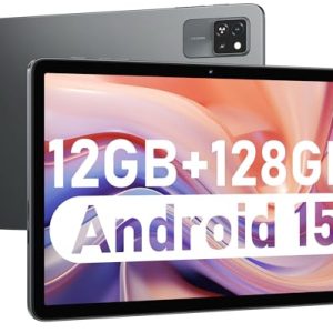 Blackview Tab60 WiFi Tablette Android 15, 12Go+128Go(2To TF) Octa Core Tablette Taclite WiFi 6, 10 Pouces Batterie 5100mAh 8MP+5MP Widevine L1 avec GMS, BT5.2