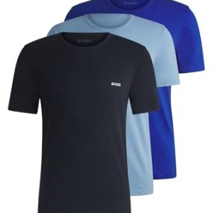 BOSS Hommes TShirtRN 3P Classic Lot de Trois t-Shirts en Coton avec Logo brodé
