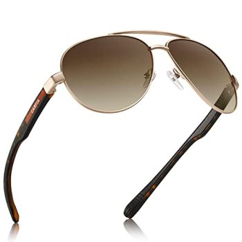 Carfia Pilote Lunettes de Soleil Homme Polarisées Protection UV400 Lunettes solaires sport pour pêcher Conduire