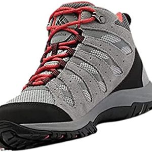 Columbia REDMOND III MID WATERPROOF Chaussures Montantes De Randonnée Et Trekking imperméables Femme, Gris (Steam x Red Coral), 38.5 EU