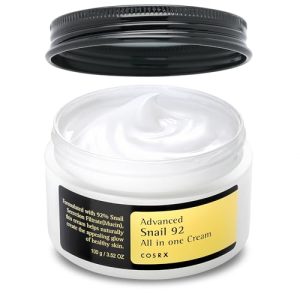 COSRX Advanced Snail 92% All In One Cream 100 ml | Crème Hydratante avec Bave d'Escargot | Pour Anti Rides Peaux d'Acné et Peau Sèche Soins pour le Visage de Jour Femme | Coréen Korean Skincare
