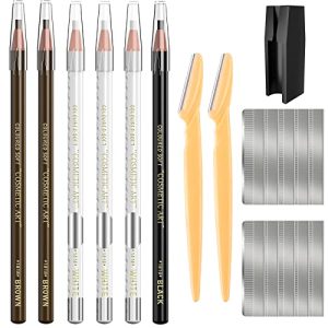 Crayon à sourcils imperméable à l'eau pour le marquage, le remplissage et la mise en forme, kit d'accessoires de maquillage de tatouage et de micro - peinture avec Eyeliner permanent