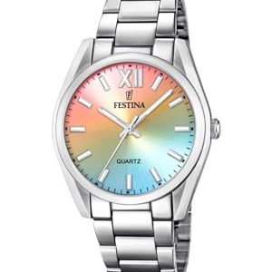 Festina Montre pour Femme F20622/H Boyfriend Boîtier en Acier Inoxydable Gris Bracelet en Acier Inoxydable Gris