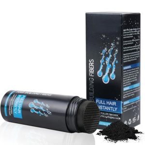 Fibres Capillaires, Professionnelle Poudre Spray, Correcteur de Perte de Cheveux Pour Cheveux Clairsemés, Poudre de Cheveux de Qualité pour Hommes et Femmes, Densifier Racines(Noir)