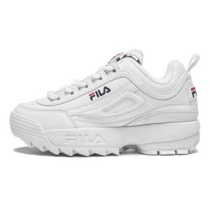 FILA Mixte Enfant Disruptor Kids Enfant Garcon Baskets-mode, White, 33 EU