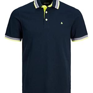 Jack & Jones Homme Jjepaulos Noos Polo, Marine - Jaune, XL EU