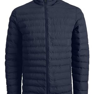 JACK&JONES JJERECYCLE Puffer Collar Noos Jacket, Navy Blazer, M Homme