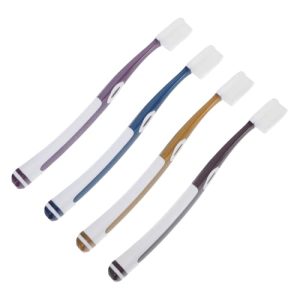 Mikikit Brosse à Dents Silicone Poils Souples pour Adultes Outils de Nettoyage Couleurs