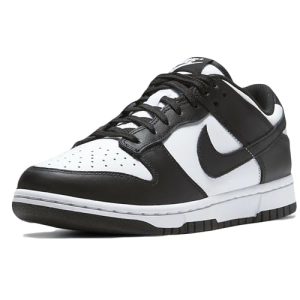 Nike Homme Dunk Low Retro Sneaker, Blanc, Noir, Blanc, 43 EU
