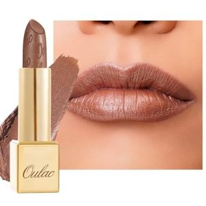 OULAC Rouge à Lèvres Pailleté Métallique, Rouge a Levre Marron Gloss Pailleté, Très Pigmenté & Ultra-hydratant, Maquillage des Lèvres Brillantes, Vegan 4,3 g, (09) Guilty Pleasure