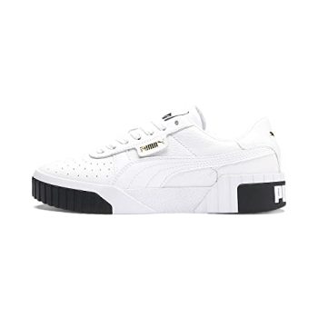 PUMA Femme Cali Wn's Sneakers, Puma White Puma Black, 38.5 EU