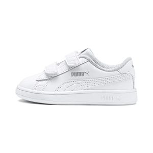 PUMA Garçon Unisex Kinder Smash v2 L V Inf Sneakers, White White, 20 EU