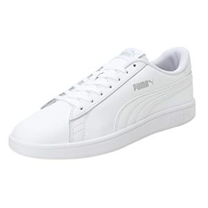 PUMA Puma Smash v2 L Baskets Mixte, Puma Blanc Puma Blanc, 42.5 EU
