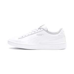 PUMA Unisex Kids Smash V2 L Jr Baskets, Puma White Puma White, 39 EU