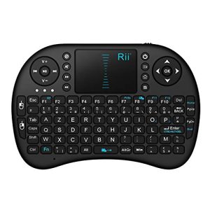 Rii Mini i8 Wireless (AZERTY) - Mini Clavier français, Ergonomique sans Fil avec Touchpad - pour Smart TV, Mini PC, HTPC, Console, Ordinateur