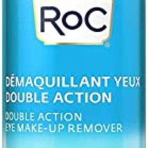 RoC - Démaquillant Double Action pour les Yeux - Combinaison Eau et Huile - Élimine le Maquillage Waterproof - Tous Types de Peau - 125 ml