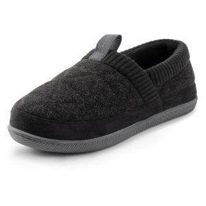 RockDove Pantoufles en tricot avec revers fermé pour femme, Noir , 40 EU