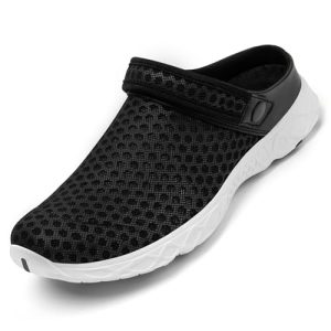 SAGUARO Femmes Hommes Sabots Mules Respirant Chaussures de Jardin Chaussons de Plage Sport Pantoufles Noir 42