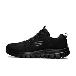 Skechers Femme Graceful-Get Connected Baskets, Noir, 39 EU