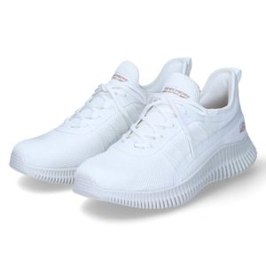 Skechers Femme New Aesthetics Bobs GEO Nouvelle ESTHÉTIQUE, Off White Knit/Synthetic Trim, 38 EU