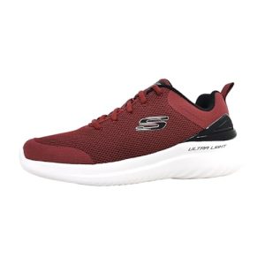 Skechers Homme Bounder 2.0 NASHER Baskets, Burgundy Mesh/Black Trim, 43 EU