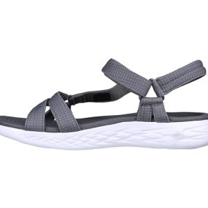 Skechers on-the-go 600-brilliancy Sandales Bride Cheville Femme Gris (Charcoal) 37 EU