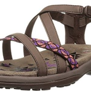 Skechers Reggae Slim - Vacay Plateforme Femme Chocolate Duraleather/webbing 38 EU