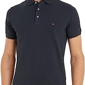 Tommy Hilfiger 1985 SLIM POLO S/S Polos Men's, Blue (Desert Sky), M