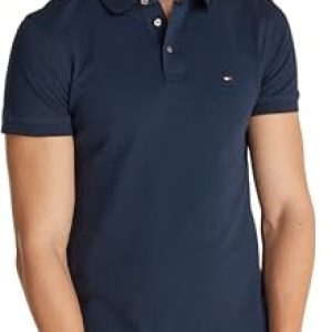 Tommy Hilfiger 1985 Slim Polo S/S Polos Men's, Blue (Night Sky), L