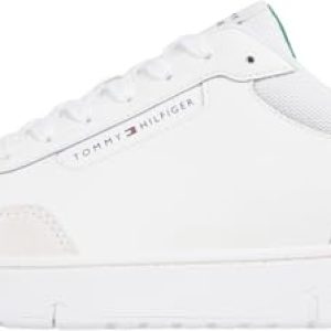 Tommy Hilfiger Baskets Homme Basket Core Élégantes, Blanc (Ecru), 41