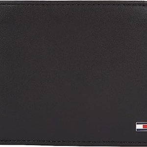 Tommy Hilfiger Porte-Monnaie Homme Eton Trifold Compartiment Monnaie, Noir (Black), Taille Unique