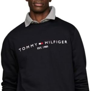 Tommy Hilfiger Sweat Homme Tommy Logo sans Capuche, Bleu (Desert Sky), M