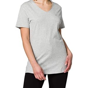 Tommy Jeans TJM Slim Jaspe Col V T-Shirt, Lt Grey HTR, 3XL Homme