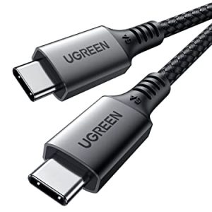 UGREEN 100W Câble USB C vers USB C PD 20V 5A Câble Type C Charge Rapide et Sync Compatible avec iPhone 16e Plus Pro Max 15 14 13 Galaxy S25 Ultra S24 iPad Air mini MacBook Pro Air Pixel 9 (1M)