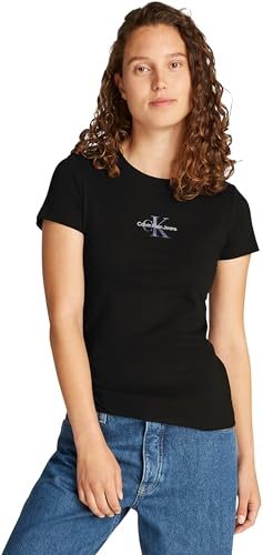 Calvin Klein T-Shirt Manches Courtes Femme Gradient Monologo