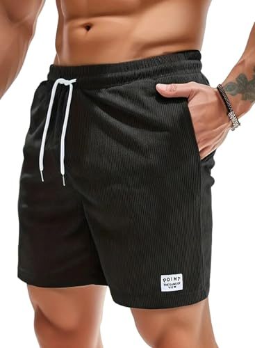 Shorts et Bermudas Homme Coton Casual Velours Côtelé